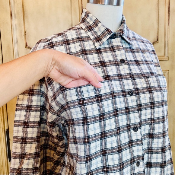 Vintage 90’s “GRUNGE” Eddie Bauer Plaid Button Down Shirt - Picture 12 of 16
